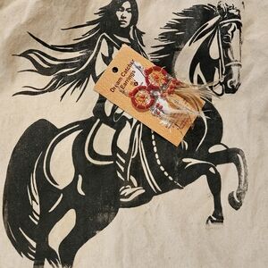 Handmade Dreamcatcher Earrings with Feathers - Red & Tan